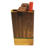 4" Swivel Cap Wooden Dugout - Green Stripe