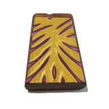 4" Carved Wood Swivel Cap Dugout - Yellow/Purple