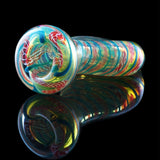 Latticino Cane Fumed Flat Belly Chillum | The Chillum of The Gods
