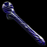 8" White Striped Gandalf Hand Pipe