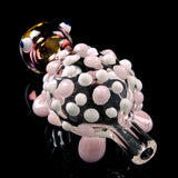 Turtle Glass Chillum with Colored Marbles