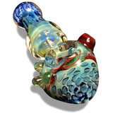 Multi-Colored Glass Spoon with Blue Swirls