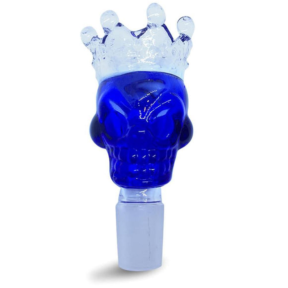 19mm Male Blue Skull Crown Herb Holder
