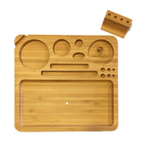 Bamboo Rolling Tray w/ Magnetized Rolling Jig (8.5" x 8")