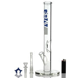 16" GRAV Labs Clear Straight Tube with Angled Joint and Ice Pinch