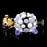 Turtle Glass Chillum with Colored Marbles